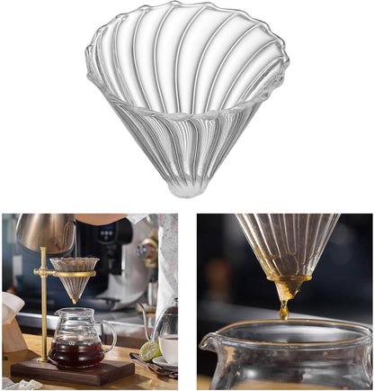Glass Coffee Filter Cone, Pour Over Coffee Dripper for Home, Cafe, Restaurants, Strong Flavor Brewer