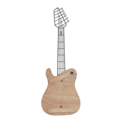 Deco 79 Wooden Guitar Home Wall Decor Wall Sculpture, Wall Art 2" x 11" x 31", Brown