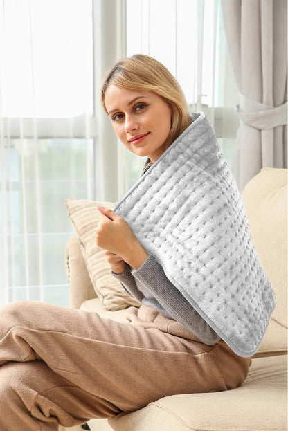 Ambershine 17''x33'' XXXL King Size Heating Pad with 12 Temperature Settings & 4 Auto-Off Countdown Timers, Pain Relief for Back/Neck/Shoulders/Abdomen/Legs, Christmas Gifts for mom dad (Dark Gray)