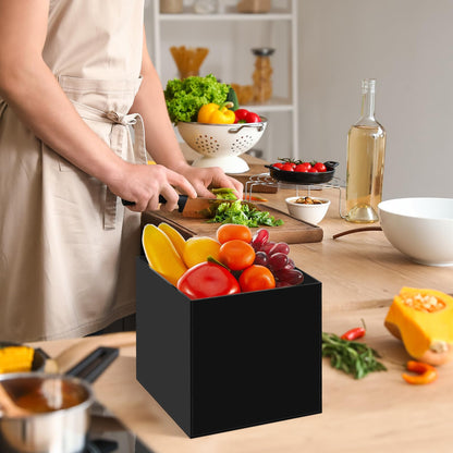 Geetery Set of 5 Display Buffet Risers Acrylic Cube with Hollow Bottoms Acrylic Boxes for Display Dessert Table Stands for Catering Collectibles Jewelry Decor(3,4,5,6,7 Inch,Black)