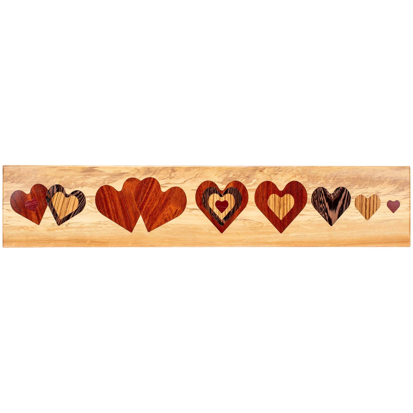 Nested Hearts 4"-1" - Acrylic Router Inlay Templates for Precise Wood Inlay Designs by Tarter Woodworking (MLIS) Multiple Layer Inlay System, Works with Router Inlay kit, Made in USA