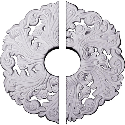 Ekena Millwork CM19OR2 19 5/8"OD x 4 3/4"ID x 1 3/4"P Orrington Ceiling Medallion, Fits Canopies up to 4-3/4", 2 Piece