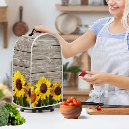 Wood Sunflower Blender Dust Cover, Fingerprint Protection for Stand Mixer or Coffee Machine, Stain Dust Resistant with