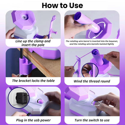 Electric Yarn Winder, Large Capacity 13oz Yarn Ball Winder for Crocheting, Automatic Yarn Cake Roller Spinner with Strong Tension & Stepless Speed, Ideal for Knitting & Crochet Lovers