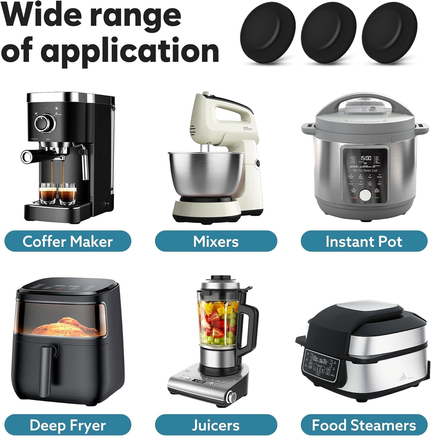 Appliance Sliders for Kitchen: 24 PCS Self-Adhesive Accessories for Easy Moving & Space Saving Kitchen Gadgets