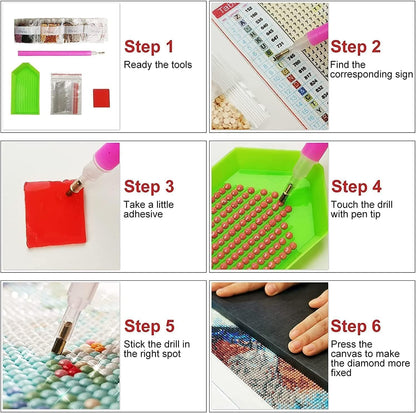 GOUOYANA Diamond Art Kits for Adults - 3 piece, Full Drill Landscape Diamond Painting Kits for Beginners, DIY Full Rhinestone 5D Diamond dots (Gemstone Craft), Home Wall Decoration (12x16 inch)