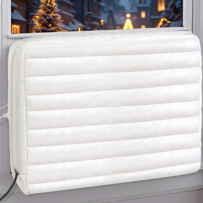 WNATN air Conditioner Cover Indoor,22x16x4.5Inches (L x H x D) air Conditioner Covers for Inside,ac Covers for Inside Double Insulation with Elastic Drawstring(White)