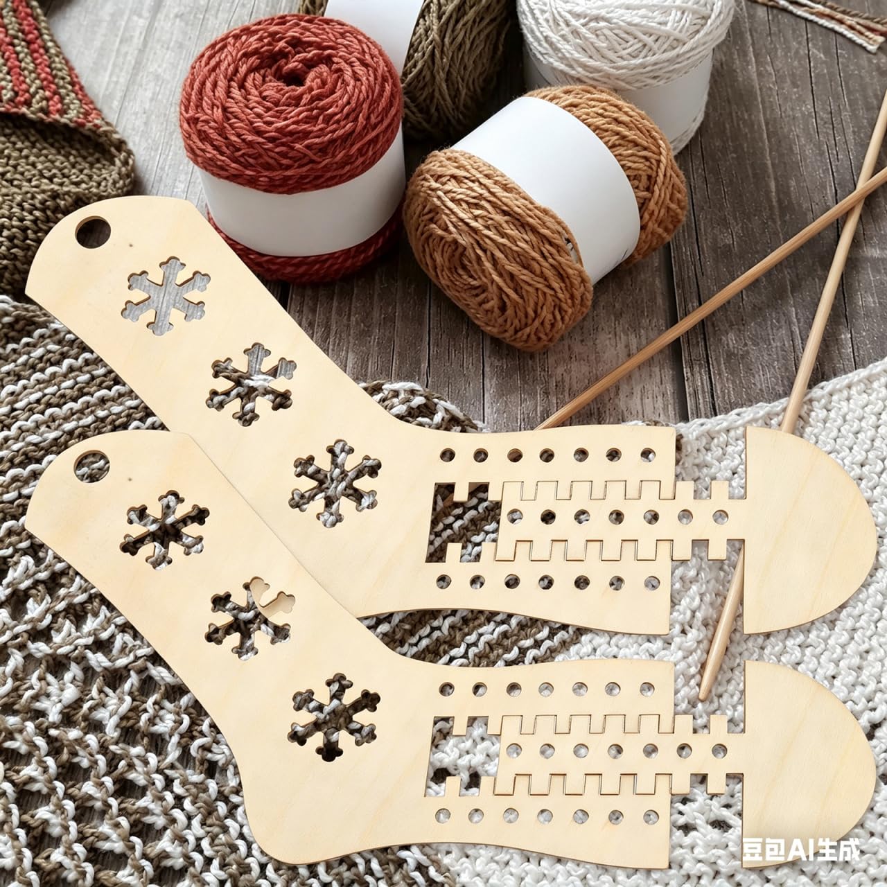 PACKOVE Wooden Sock Blockers Hand Knit Sock Form Knitting Sock Blocker Wooden Sock Knitting Tool Stocking Display Molds DIY Sock Blockers