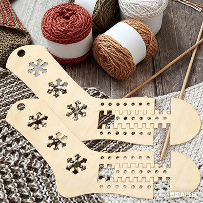 PACKOVE Wooden Sock Blockers Hand Knit Sock Form Knitting Sock Blocker Wooden Sock Knitting Tool Stocking Display Molds DIY Sock Blockers