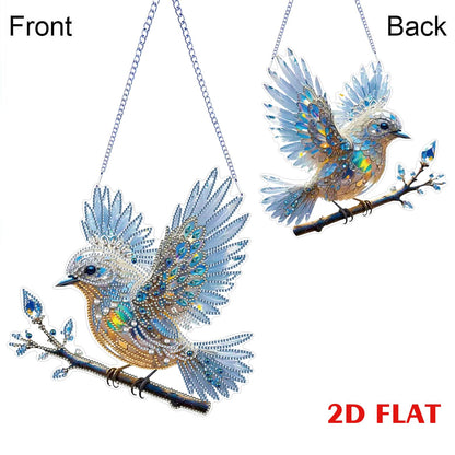 Sulunmo Diamond Art Hanging Kit, Diamonds Art Painting Pendant for Adults, DIY Gem Painting Board Kit for Window Door(Pendant-Fantasy-Bird-425)