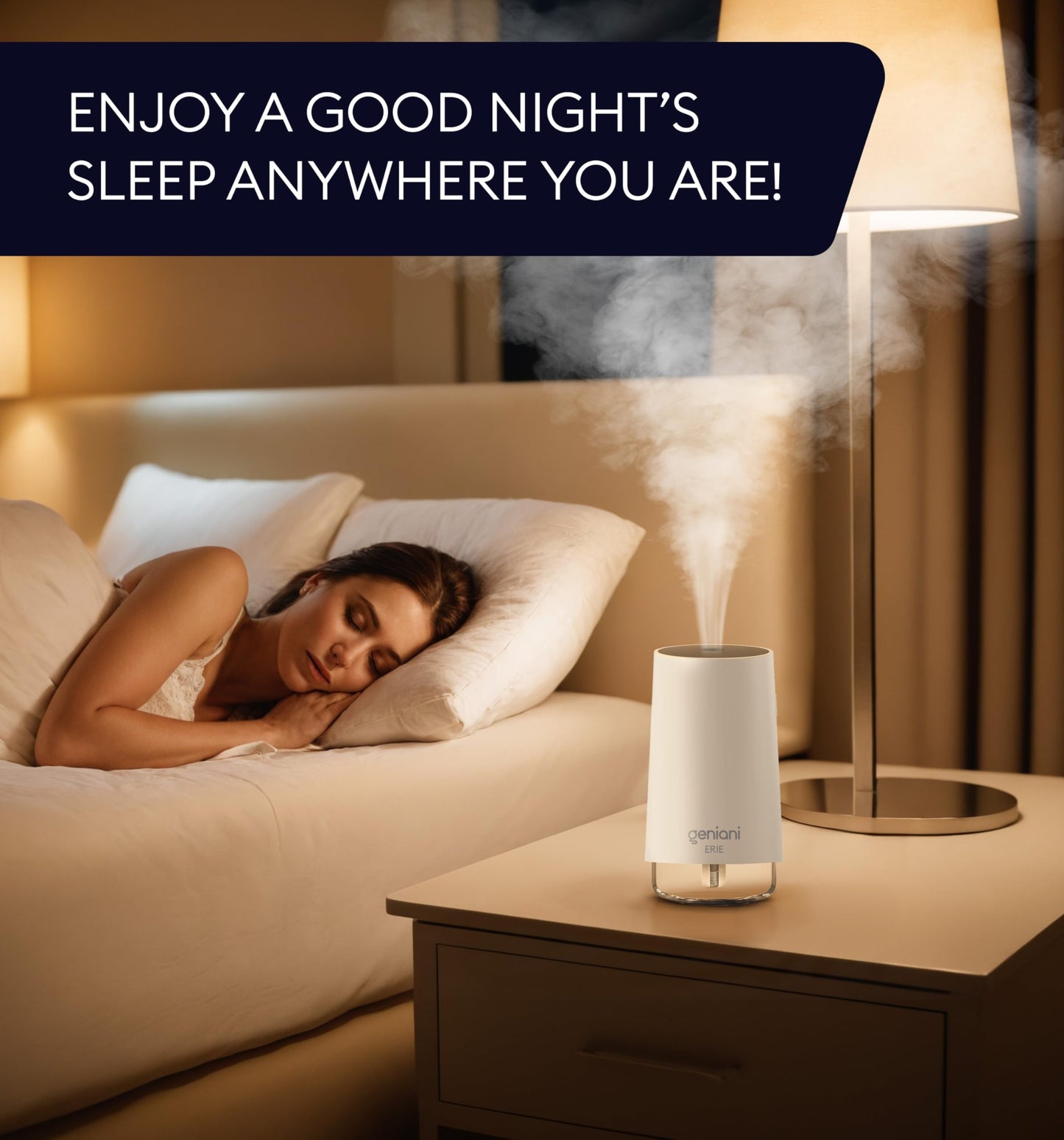 GENIANI Ultrasonic Cool Mist Humidifier for Bedroom, Large Rooms, Home, 4L - Easy Fill & Clean Humidifier for Plants w/Auto Shut-off, 40H Runtime - Quiet, Top Fill Air Humidifier