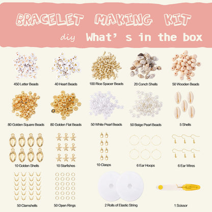 ADIIL 7200 Pcs Clay Beads Friendship Bracelet Making Kit, 24 Colors 6mm Polymer Heishi Beads, Neutral