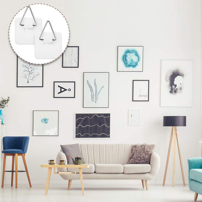 Sawysine 40 Pack Invisible Adhesive Plate Hanger - Vertical Plate Holders for Pictures Wall Art Decor Supplies