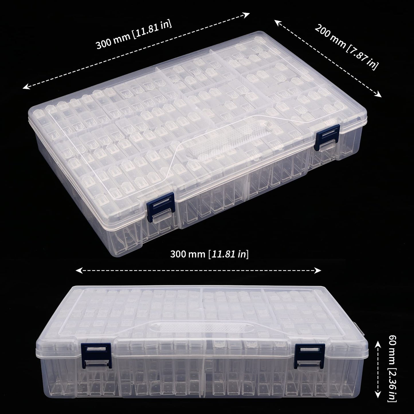 MANCHAP 120 Grids Diamond Storage Containers, Art Craft Beads Organizer Box for Beads, Rhinestones, Painting