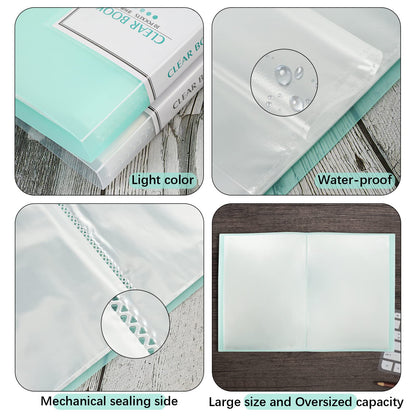 2 Packs A3 Diamond Painting Storage Book, Large 30x40 Diamond Art Storage Presentation Book with 60 Pags, Diamond Painting Art Portfolio Folder, Clear Pockets Artwork Storage Photo Album Refill Pag