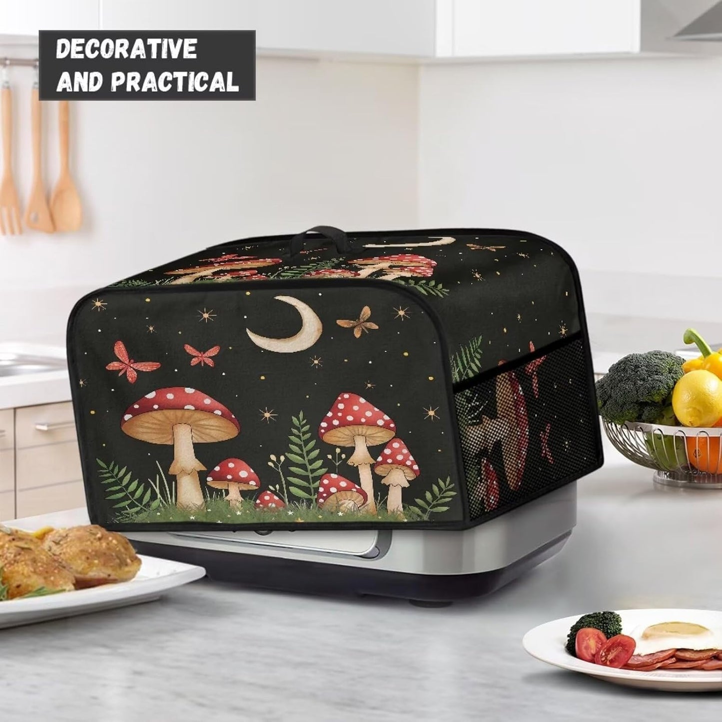 Slow Cooker Cover for 6/7/8 Quart, Mushroom Keep Kitchen Appliance Clean, Oval Kitchen Accessories