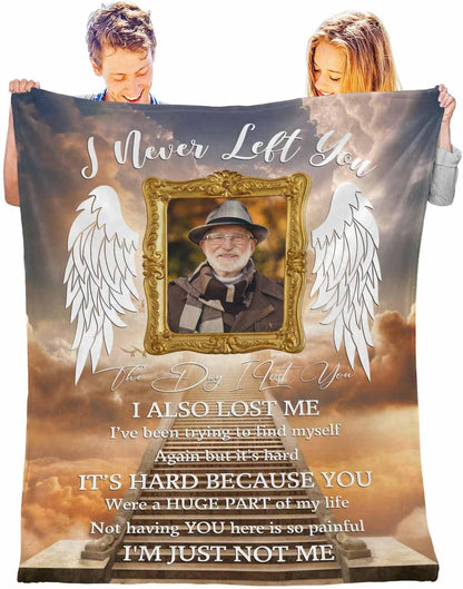 AOFUN Personalized Memorial Blanket with Photo Custom Picture Blankets in Loving Memory, for Loss of Loved One