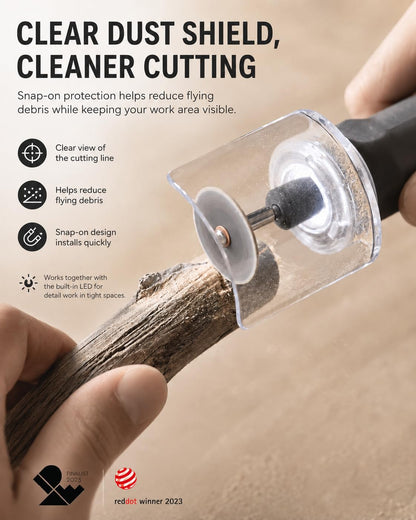 HOTO 35-in-1 Cordless Rotary Tool Kit, Strong Motor, 25000RPM 5 Variable Speed Powerful Engraving Pen, LED Light, Ideal for 3D Printing Sanding, Polishing, Drilling, Carving, Cutting DIY Crafts