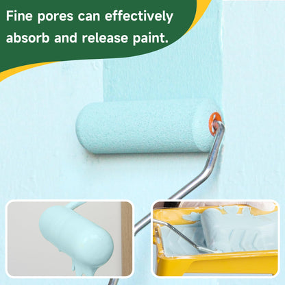 VOOMEY High Density Foam Paint Roller,Paint Roller Covers 6 inch,Small Paint Roller, Sponge Rollers for Painting House,Walls,Ceilings, Doors,Furniture(10 pack)