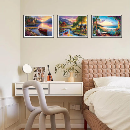 DOZEEZOP 6 Pack 5D Diamond Painting Kits for Adults, Diamond Art Kits for Adults Beginners of All Ages, Round Full Drill Arts and Crafts Gems Home Wall Decor 12x16 Inches Landscapes