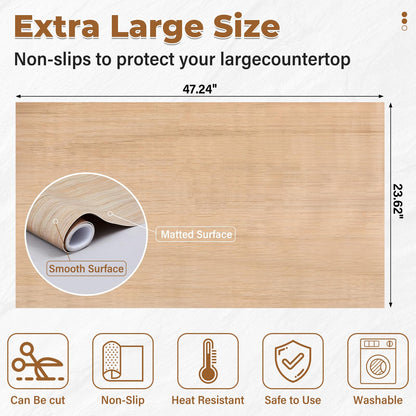 Zhehao Silicone Mats for Countertop Protector 47.2"x23.6" Extra Large Paint&Craft Mat Floor Mat Waterproof Heat Resistant Thick Table Cover Pad for Craft Quartz Granite Surface