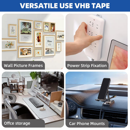 3M Double Sided Tape 1"×16.5ft No Residue,Picture Hanging Strips Heavy Duty Mounting Tape, Removable PE Foam Tape Waterproof for Poster Tape, Carpet Tape Rug Gripper,Art & Craft Tape