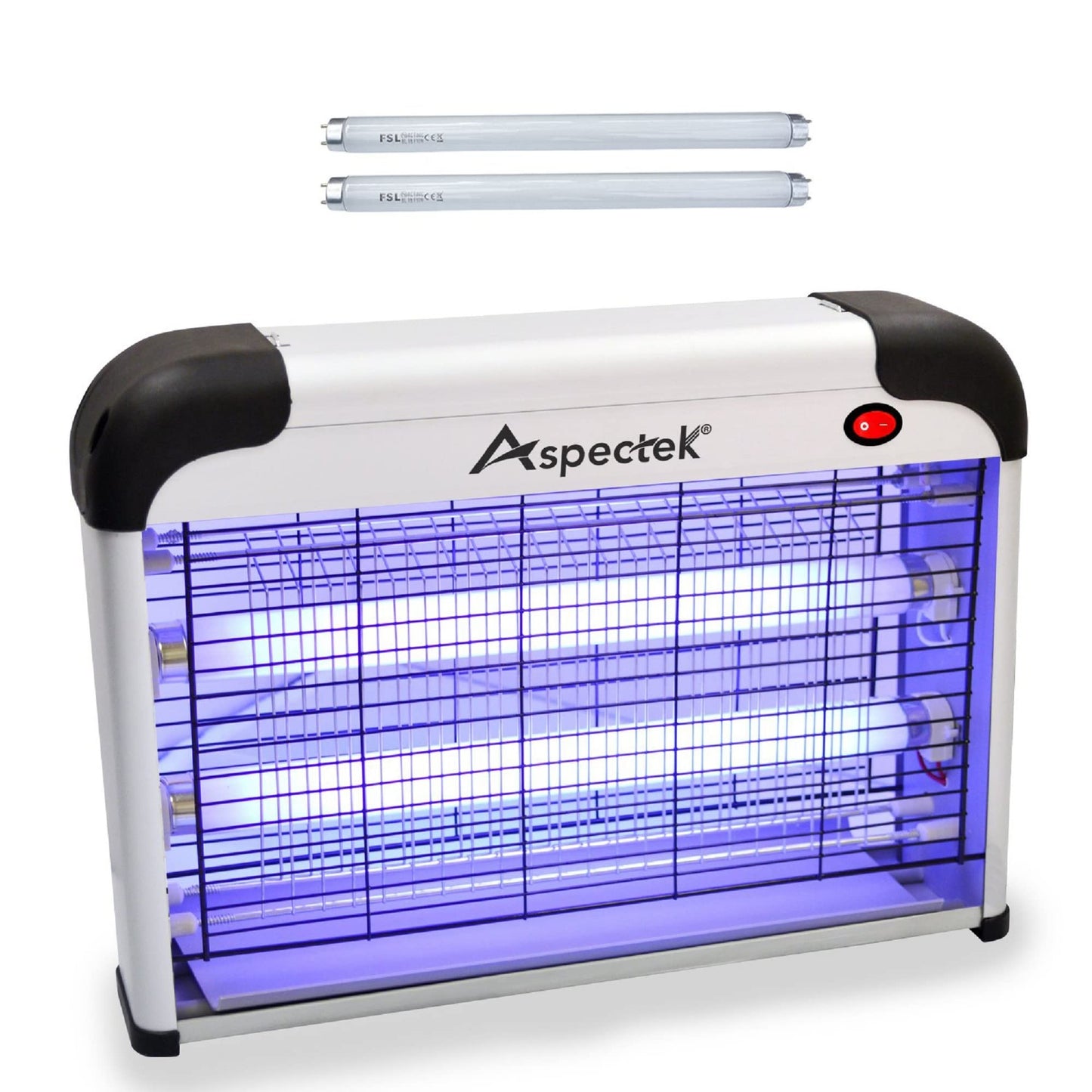 ASPECTEK Insect Killer, Bug Zapper,Powerful 20W Electronic Indoor Fly Zapper, Mosquito Killer-Indoor Use Including Free 2 Pack Replacement Bulbs