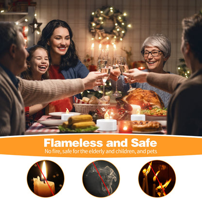 KOABY 400 Pack Warm White LED Tea Lights, Last 100H+, Flickering Flameless Battery Operated Tea Lights for Decor