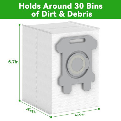 8 Pack Dirt Disposal Bags Replacement Bags Compatible with iRobot Vacuum Cleaner 105 405 705 104 504 505, i3, j7, j9, s9, s9 Plus i s j Series Vacuum Bags Replacement Parts Accessory