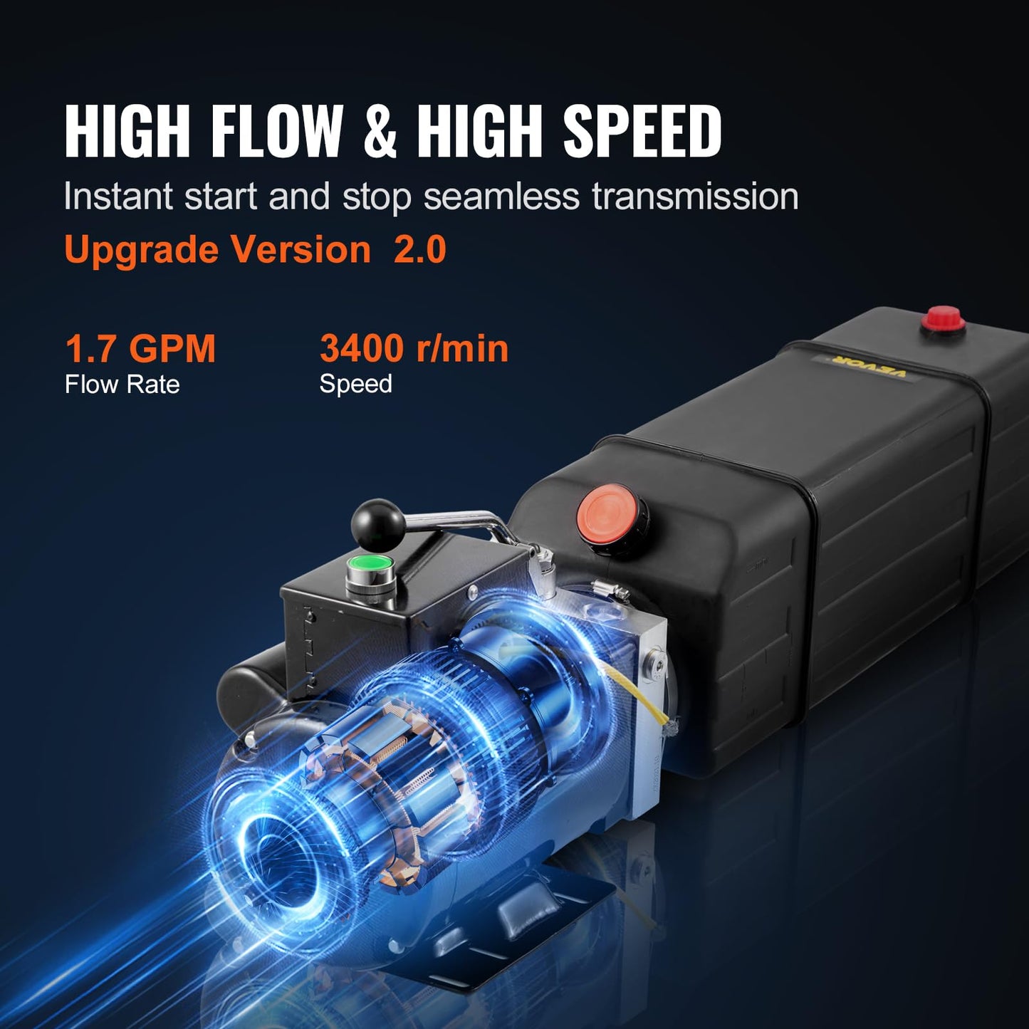 Mophorn Hydraulic Pump 2950 PSI 60HZ Hydraulic Power Unit 3 HP 220V Hydraulic Power Pack for 2 & 4 Post Lifts Car Lift Hydraulic Power Unit with 3.5 Gallon Reservoir