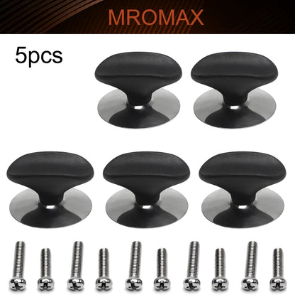 MroMax Universal Pot Lid Cover Knob Handle, Replacement Knob for Kitchen Cookware, Black Leaves, 5Pcs
