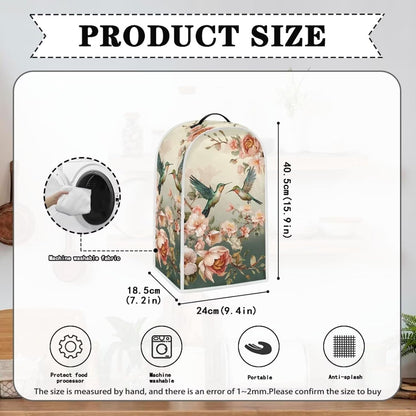DISNIMO Floral Hummingbird Blender Dust Cover, Anti-Fingerprint Polyester for Stand Mixer or Coffee Maker