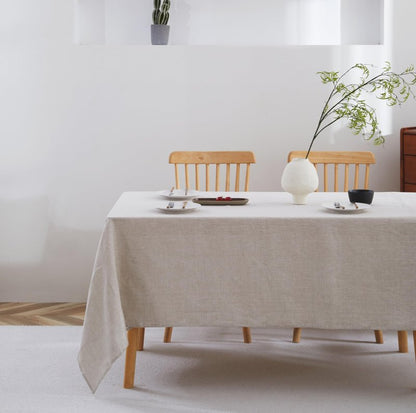 AORISSI 100% French Flax Linen Tablecloths Rectangle 120Lx60W Inch for Dinners, Parties, Easter, Halloween, Camping, Stone Washed, Textured, Machine Washable, 10-12 Sets (60''x120'', Natural Linen)