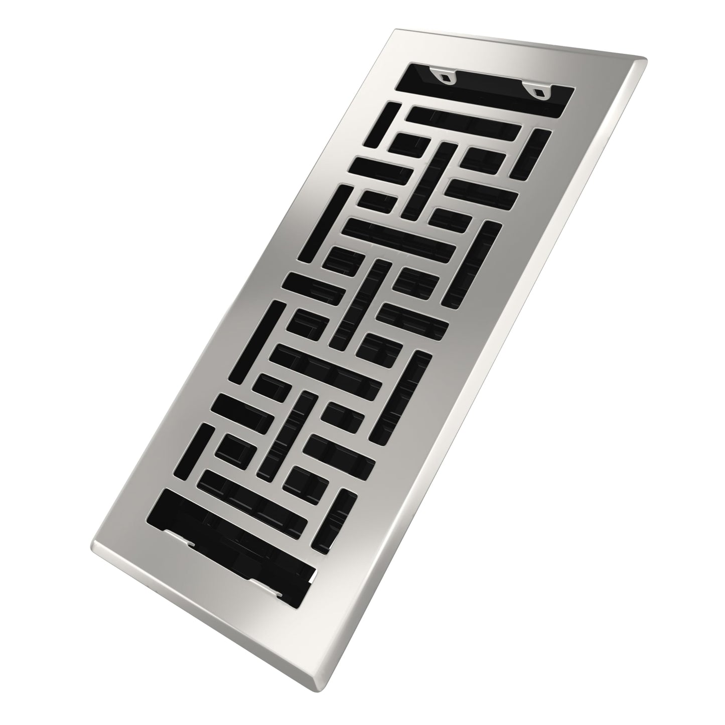 Decor Grates AJH410-NKL Floor Register, 4" x 10", Nickel