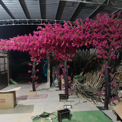 Quepiem Large Pink Artificial Bougainvillea Tree Artificial Tree for Landscape and Venue Decoration - Indoor Outdoor Use (2.5x2m)