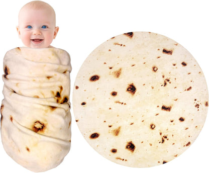 285 36 inch mermaker Burritos Tortilla Swaddle Blanket Baby for Toddler Newborn, GSM Soft Flannel Taco Wrap Blanket