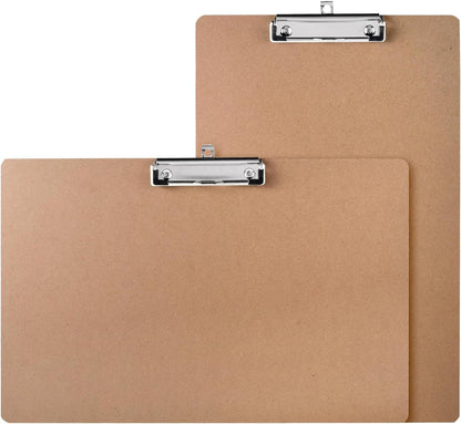 CKKAPTURE 2 Pack Hardboard Office Clipboards - 11x17 Inches, Low Profile Clip, Horizontal and Vertical Design - Ideal for Office, School, and Art Projects