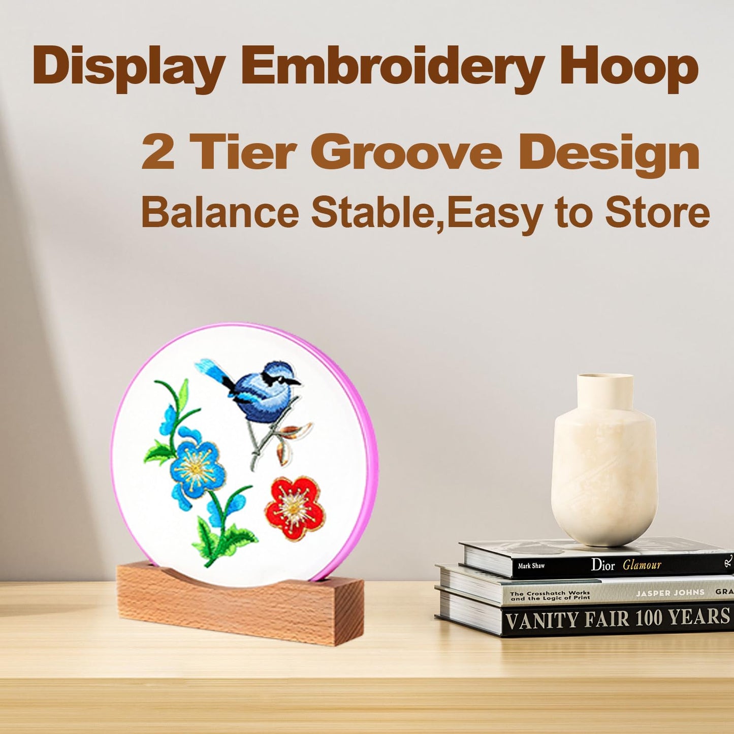 Embroidery Hoop Display Stand 3Pack Suitable Embroidery Hoop Frame,Cross Stitch Stand Base Embroidery Display Stand Display Cross Stitch Hoop Frame Stand (Suitable 7-9.6IN Frame)