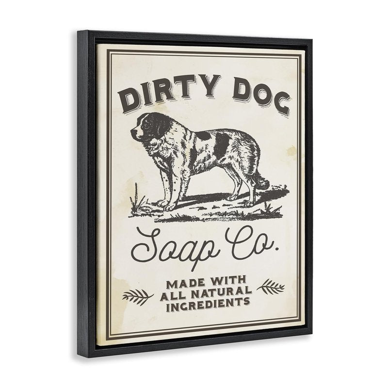 Stupell Industries Dirty Dog Soap Co Vintage Sign, Design by Daphne Polselli