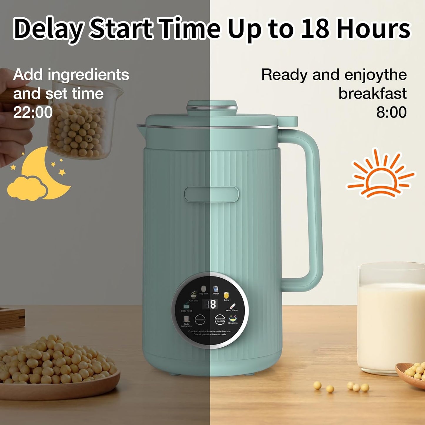 8 1 20 Bladers,40oz VBGK in Nut Milk Maker Blender With Soy, Almond, Oat, Coconut, Plant Based and Non Dairy Beverages