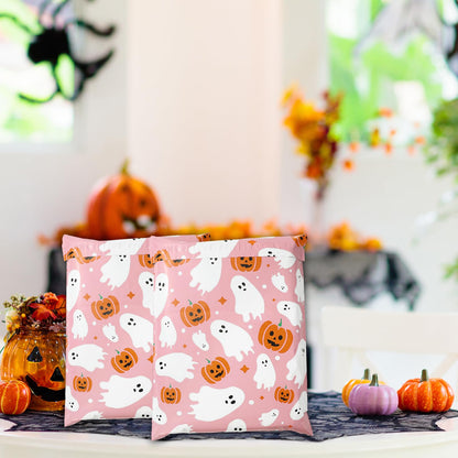 JarThenaAMCS 25 Pcs Halloween Poly Mailers Pink Ghost Pumpkin Packaging Bags Self Sealing Plastic Mailing Envelope Bag for Small Business Clothing Gift, 10 x 13 Inch