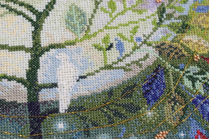 Wizardi Cross-Stitch kit - World Tree. Beginner Embroidery Kit for Adults. Cross-Stitch Supplies. Needle, Canvas, Scheme, Floss and Floss Organizer Kit. AH-049 Abris Art