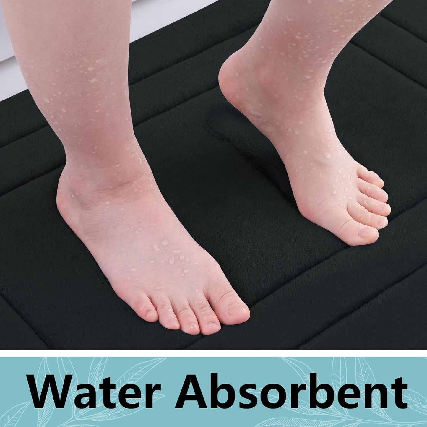 Arotive Memory Foam Bathroom Rug Mat 24x16, Ultra Soft and Absorbent Bath Mat for Bathroom Floor
