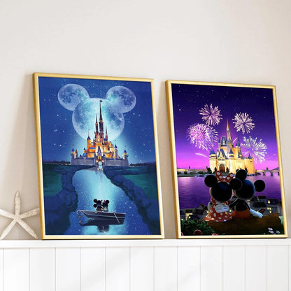 JYLMOOD 2 Packs Cartoon Diamond Painting Kits for Adults 5D Diamond Art Kits for Adults Beginner,DIY Full Drill Diamond Rhinestone with Tools Accessories for Home Wall Decor Christmas 12x16inch
