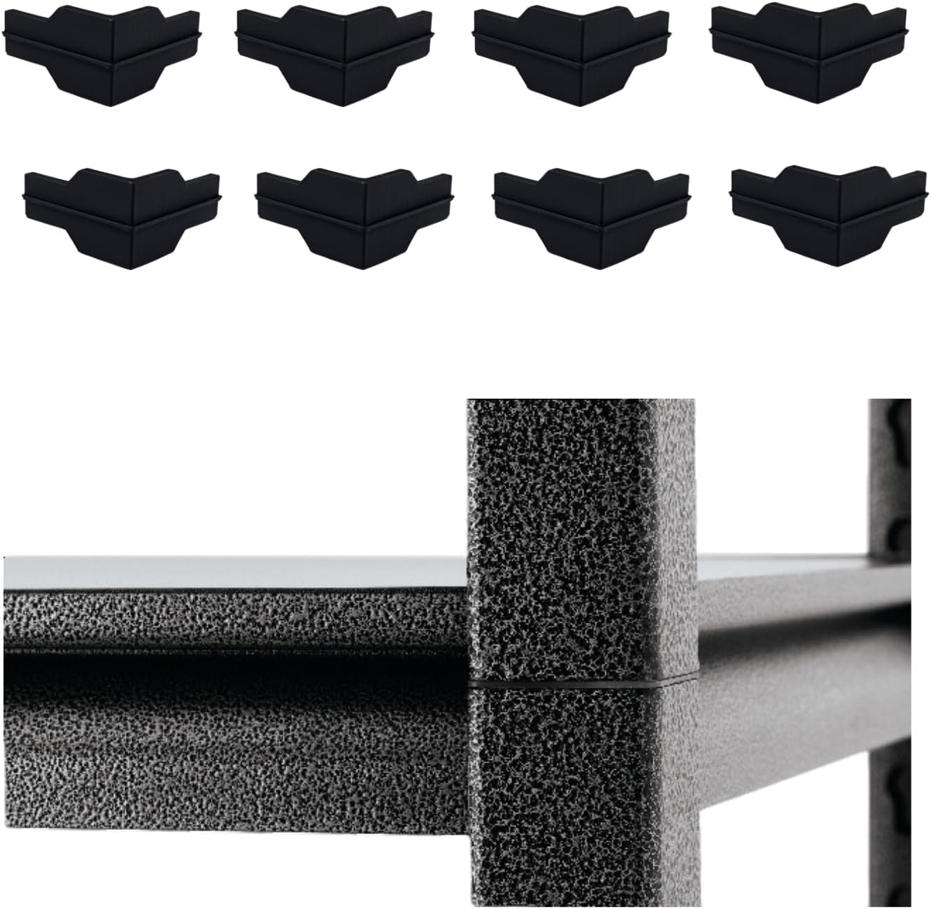 Whalen Post Insert Corner Connector for Shelving Costco (8 Units) in Black