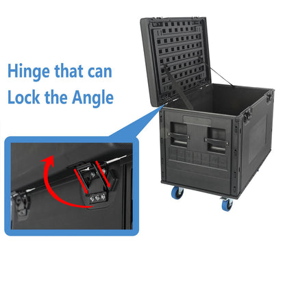 ECGOIOE Cable Trunk Road Case with Wheels 44" x 22" x 24" Professional Stackable Heavy Duty ATA Rolling Road Case for DJ Equipment Storage Transport Touring with Casters
