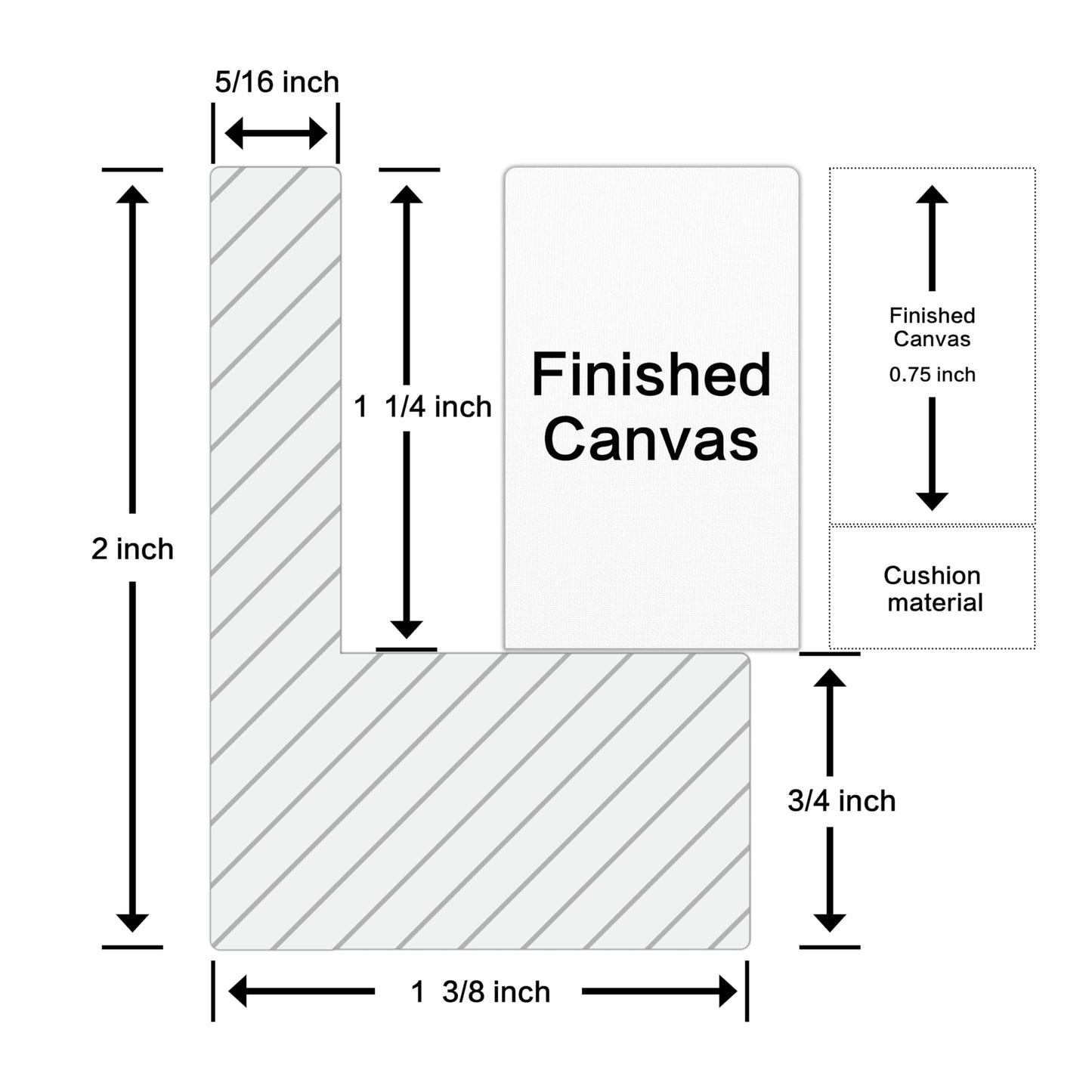 Canvas Floater Frame for Finished Canvas Art, 1.25" Deep Floating Shadow Gap Design, Floating Frame for Canvas Art, Modern Gallery Style Wall Decor, Hardware Included (Champagne Gold, 11x14)