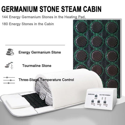 piudoiliy Infrared Sauna Dome, Near Zero EMF Function, 1200W, Portable Home Sauna with Therapeutic Jade Stones, Infrared Photon Light, Steam Tent (Black)