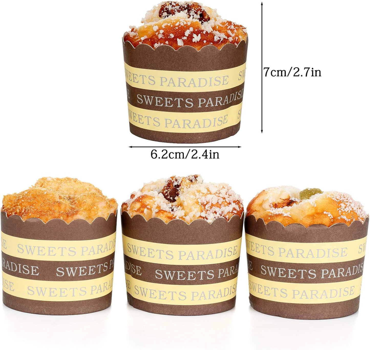 Firlar 6 Pcs Fake Cupcake Faux Cakes Simulation Realistic Food for Decoration Display Props