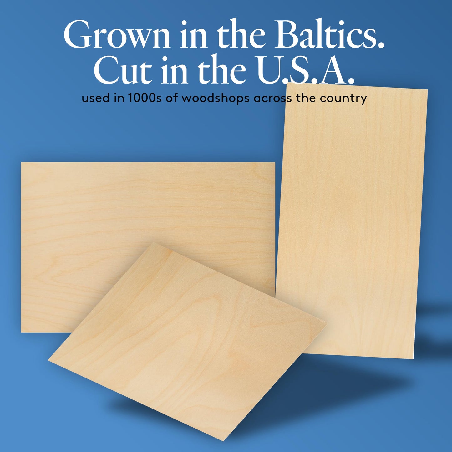 3 mm Baltic Birch Plywood 1/8 x 9 x 12 Inch, Box of 45 B/BB Grade Craft Wood, Stronger Than Basswood Sheets, for Laser, CNC Cutting and Wood Burning, by Woodpeckers